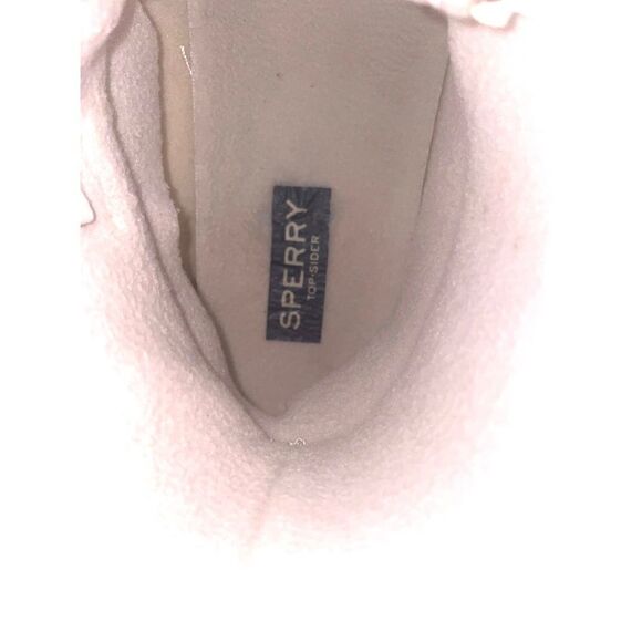 New Sperry Top Sider Saltwater  Ivory Chevron Quilted Shaft Nylon Duck Boots 10 - Picture 3 of 11